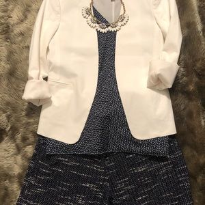 St. John blue & white knit shorts